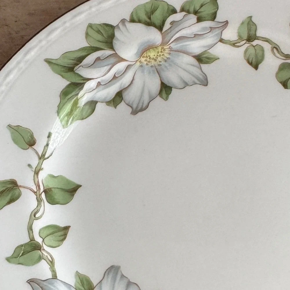 Homer Laughlin Eggshell Georgian Cotillion Floral 6 Inch Bread Plate USA Vintage